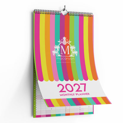 2027 A3 Monthly Wall Planner - Stripe Society