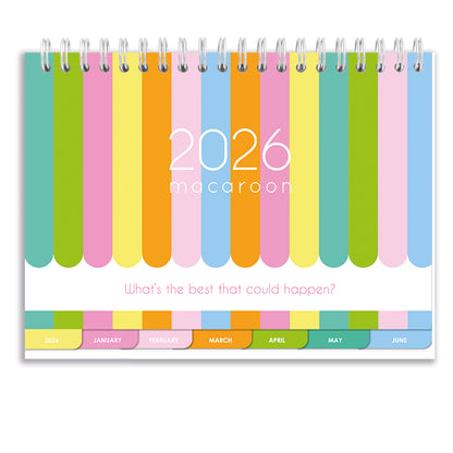 2026 Tabbed A5 Tent Calendar - Sorbet Stripe
