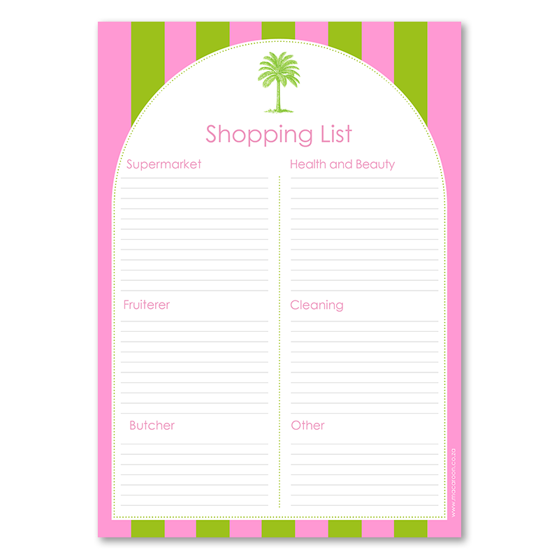 A5 Shopping List - Palm Royale