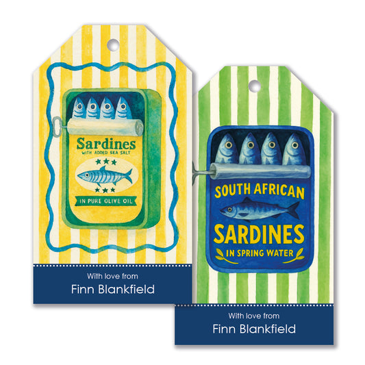Personalised Gift Tag Set - Amalfi Sardine