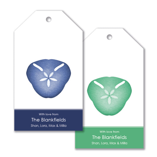 Personalised Gift Tag Set - Classic Pansy Shell