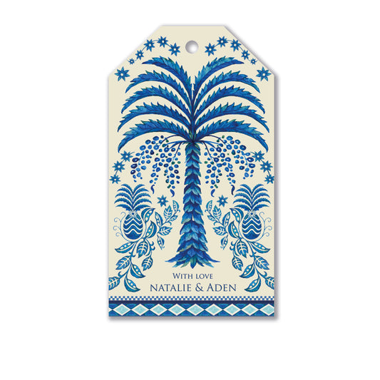 Personalised Gift Tag Set - Harlequin Palm
