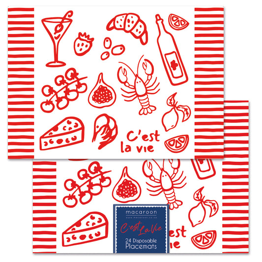 Disposable Placemats - C'est La Vie