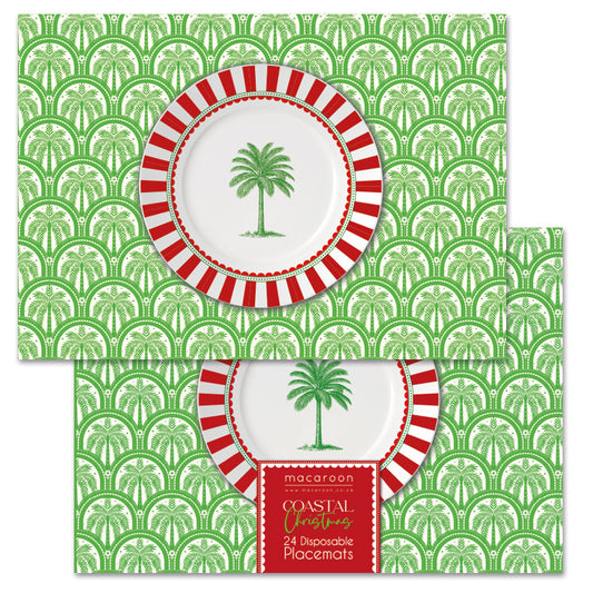 Disposable Placemats - Coastal Christmas