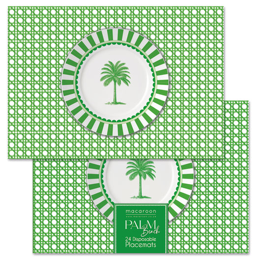 Disposable Placemats - Palm Beach Green