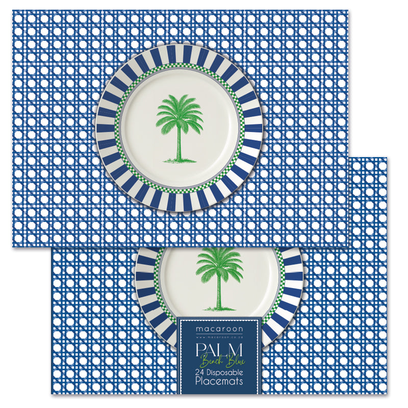 Disposable Placemats - Palm Beach Blue