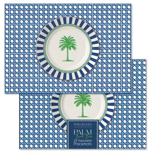 Disposable Placemats - Palm Beach Blue