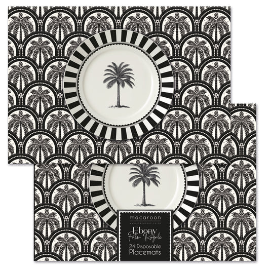 Disposable Placemats - Palm Beach Ebony