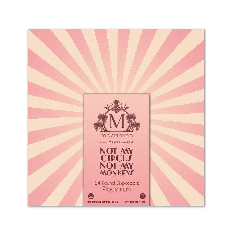 Disposable Round Placemats - Harlequin Circus