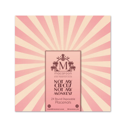Disposable Round Placemats - Harlequin Circus