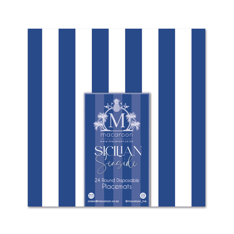 Disposable Round Placemats - Sicilian Seaside
