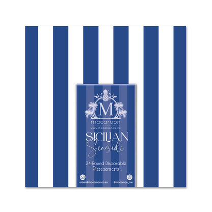 Disposable Round Placemats - Sicilian Seaside