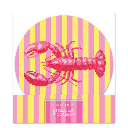 Disposable Round Placemats - Sorbet Seaside