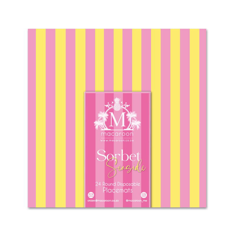 Disposable Round Placemats - Sorbet Seaside