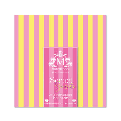Disposable Round Placemats - Sorbet Seaside