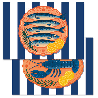 Disposable Placemats - Citrus Seaside