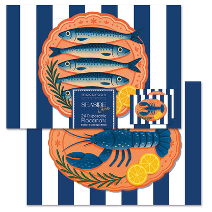 Disposable Placemats - Citrus Seaside