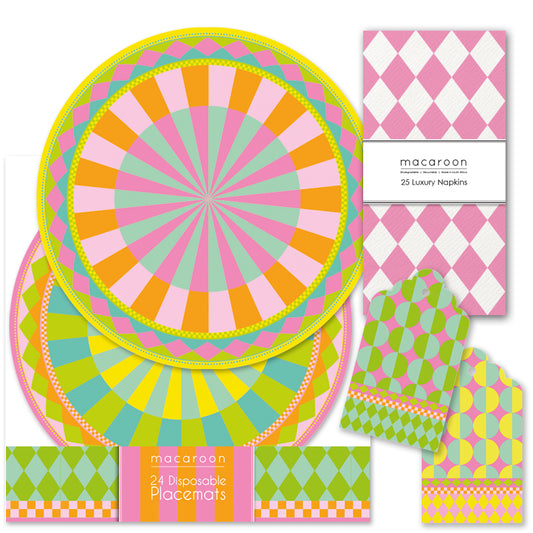 TABLE SETTING PACK - HARLEQUIN SORBET