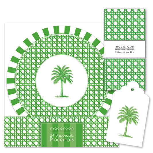 TABLE SETTING PACK - PALM ROYALE - EMERALD