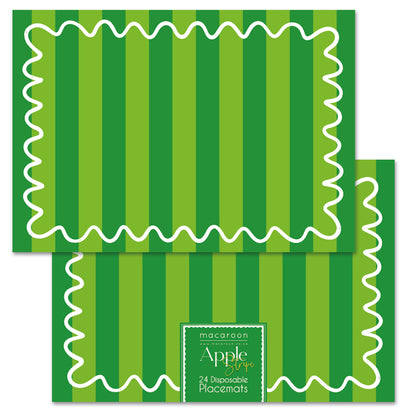 Disposable Placemats - Apple Stripe