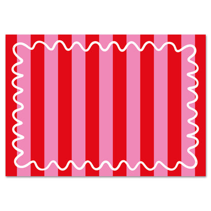 Disposable Placemats - Cherry Stripe