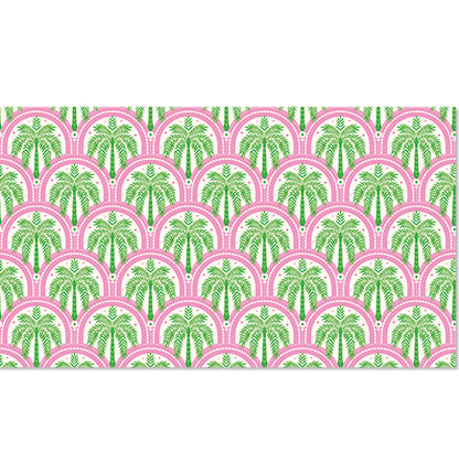 Designer Tech Strip / Desk Mat - Palm Royale Pink
