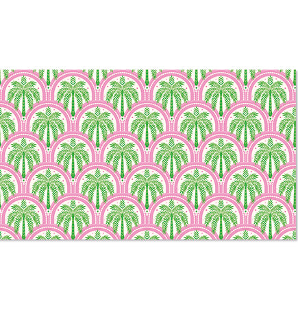 Designer Tech Strip / Desk Mat - Palm Royale Pink