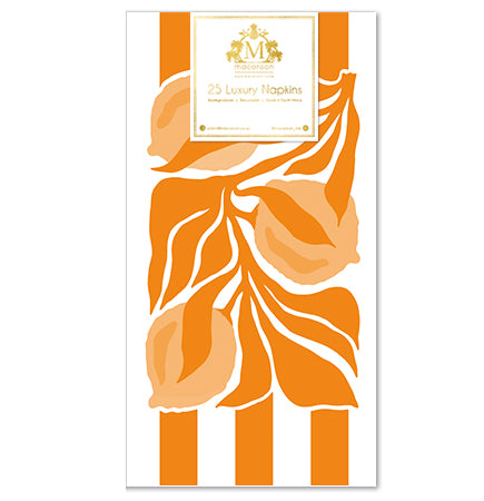 Disposable Slim Luxury Napkins - Citrus - Orange