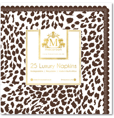 Disposable Luxury Napkins - Leopard - Natural