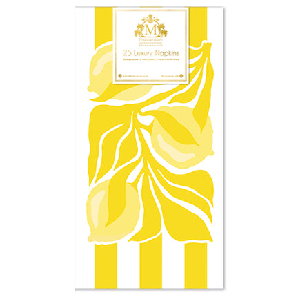 Disposable Slim Luxury Napkins - Citrus - Yellow