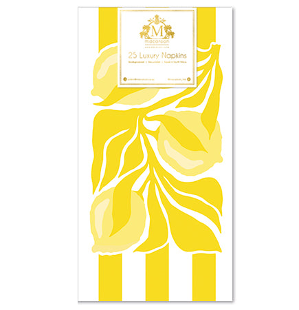 Disposable Slim Luxury Napkins - Citrus - Yellow