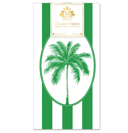 Disposable Slim Luxury Napkins - Palm - Green