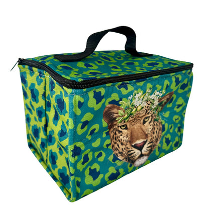Recycled Lunch Small Cooler Bag - Tanzanite Leopard