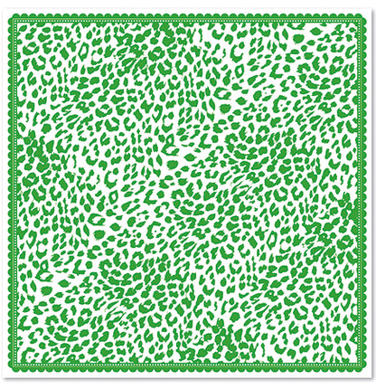 Disposable Luxury Napkins - Leopard - Emerald
