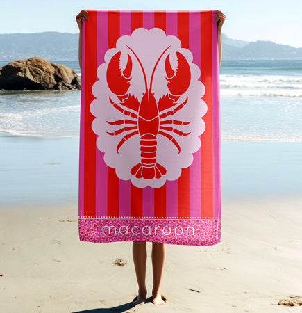 Luxury Beach Towel - Sun Soaked Lobster