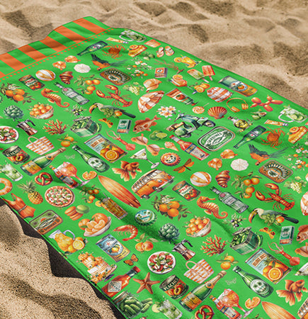 Luxury Beach Towel - Aperol