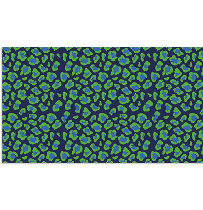 Designer Tech Strip / Desk Mat - Lumo Leopard Sapphire