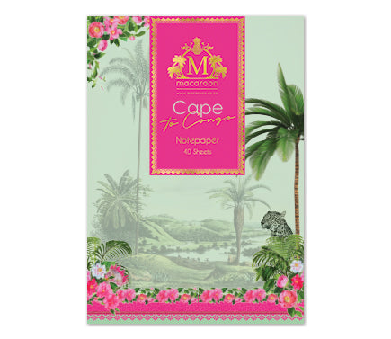 A5 Notepaper - Cape To Congo - Ruby