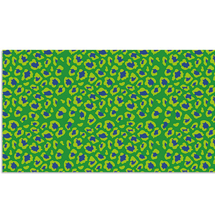 Designer Tech Strip / Desk Mat - Lumo Leopard Emerald