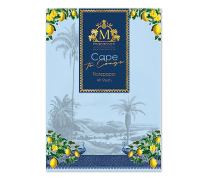 A5 Notepaper - Cape To Congo - Citrine