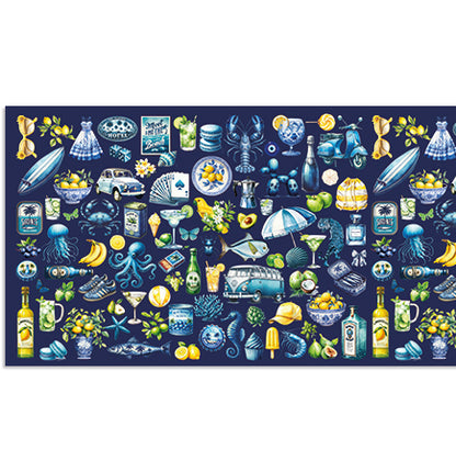 Designer Tech Strip / Desk Mat - Summer Shuffle