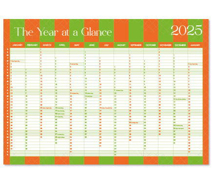 2025 Desk Calendar - Sun Soaked Stripe