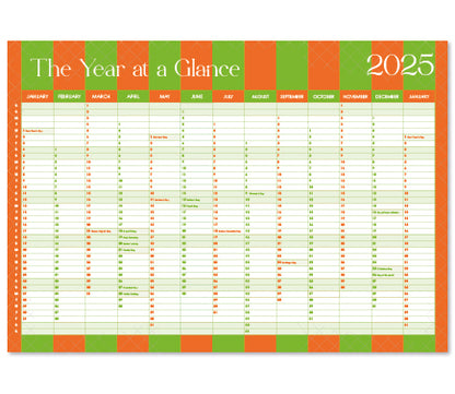 2025 Desk Calendar - Sun Soaked Stripe