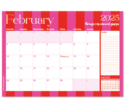 2025 Desk Calendar - Sun Soaked Stripe