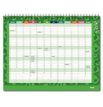 2025 Tabbed A5 Tent Calendar