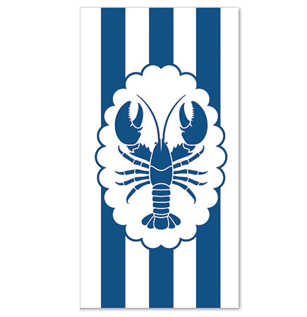 Disposable Slim Luxury Napkins - Lobster - Navy