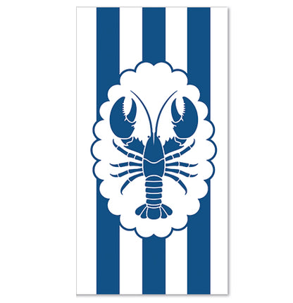 Disposable Slim Luxury Napkins - Lobster - Navy