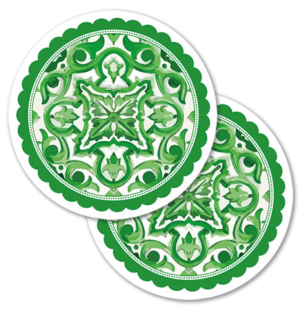Disposable Coaster Set - Sicilian Citrus Green