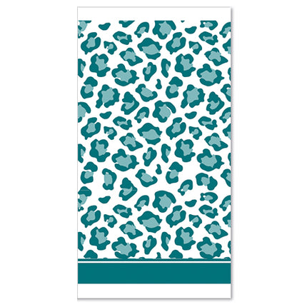 Disposable Slim Luxury Napkins - Leopard - Teal