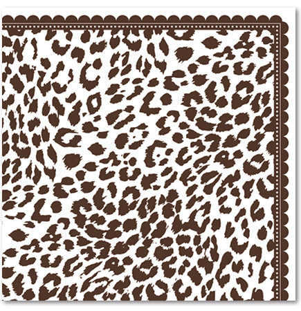 Disposable Luxury Napkins - Leopard - Natural